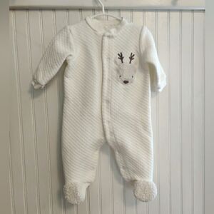Chick Pea Baby Cozy Cream Quilted One Piece Size 6-9 M